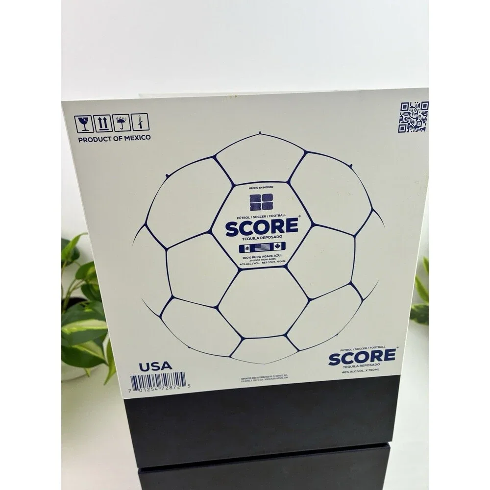 Soccer Ball SCORE Tequila Bottle in USA VIP FIFA World Cup Soccer EMPTY